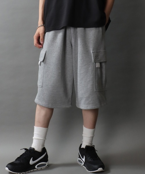 SITRY(シトリー)の「Hevy Weight Sweat Wide Cargo Shorts/ヘビーウェイト スウェット ワイドカーゴショーツ カーゴハーフパンツ(カーゴパンツ・メンズ・ネイビー/ブラック/グレー・M/L)」の3枚目の写真
