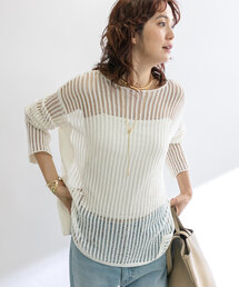 RIVE DROITE | ギマコットンハリヌキメッシュニット(ニット/セーター)