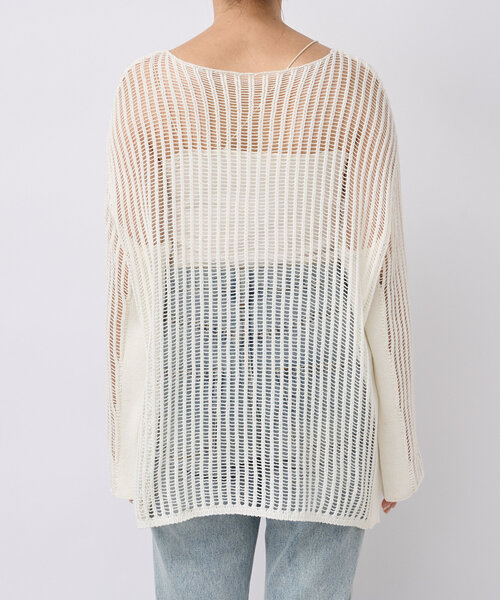 RIVE DROITE（リヴドロワ）の「ギマコットンハリヌキメッシュニット（ニット/セーター・レディース・ベージュ/オフホワイト・FREE）」の12枚目の写真