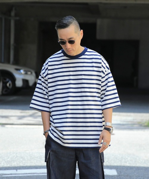 WAIPER.inc（ワイパーインク）の「ボーダーS/S SUPER BIG TEE（T
