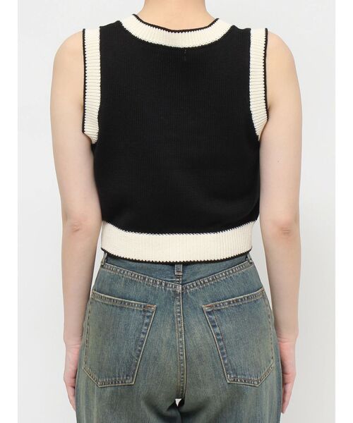 EVRIS（エヴリス）の「エンブレムクロップドニットベスト（ベスト・レディース・ブラック/グリーン・FREE）」の22枚目の写真