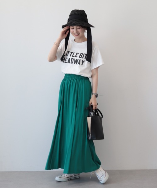 AMERICAN HOLIC（アメリカンホリック）の「ロゴカットプルオーバー（Tシャツ/カットソー・レディース・オフホワイト/チャコールグレー・L/M）」の3枚目の写真