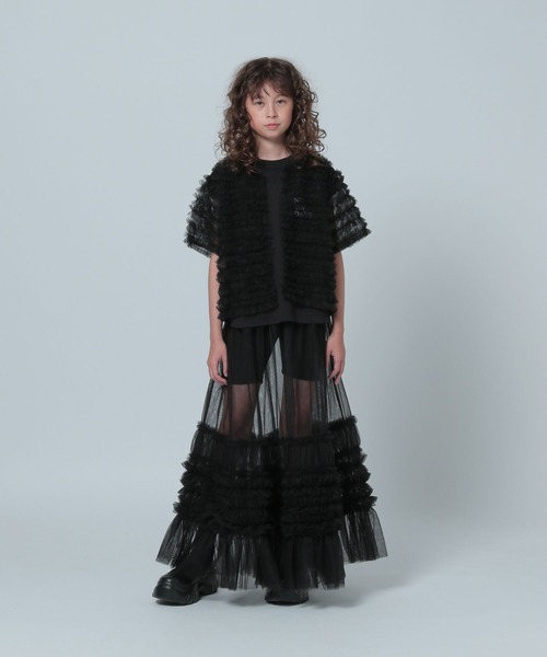 LOWRYS FARM（ローリーズファーム）の「チュールカーディガンＳＳ　130224（カーディガン/ボレロ・キッズ・イエロー/ブラック・FREE）」の11枚目の写真