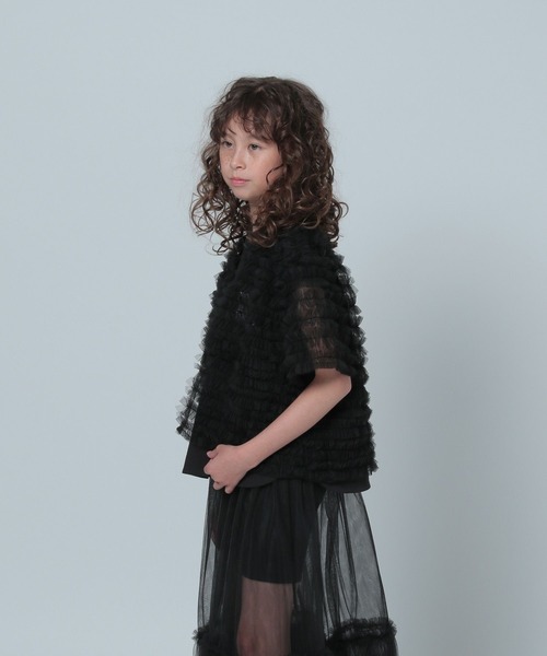 LOWRYS FARM（ローリーズファーム）の「チュールカーディガンＳＳ　130224（カーディガン/ボレロ・キッズ・イエロー/ブラック・FREE）」の14枚目の写真