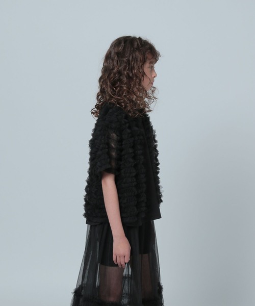 LOWRYS FARM（ローリーズファーム）の「チュールカーディガンＳＳ　130224（カーディガン/ボレロ・キッズ・イエロー/ブラック・FREE）」の15枚目の写真