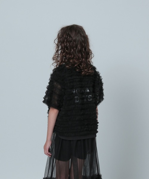 LOWRYS FARM（ローリーズファーム）の「チュールカーディガンＳＳ　130224（カーディガン/ボレロ・キッズ・イエロー/ブラック・FREE）」の16枚目の写真