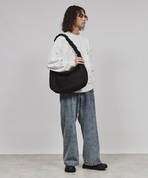 tk.TAKEO KIKUCHI（ティーケータケオキクチ）の「◆ドロストショルダーバッグ（ショルダーバッグ・メンズ・ブラック系/ブラック/ライトグレー/シルバー系/ブラック系2/ホワイト系3・00）」の14枚目の写真