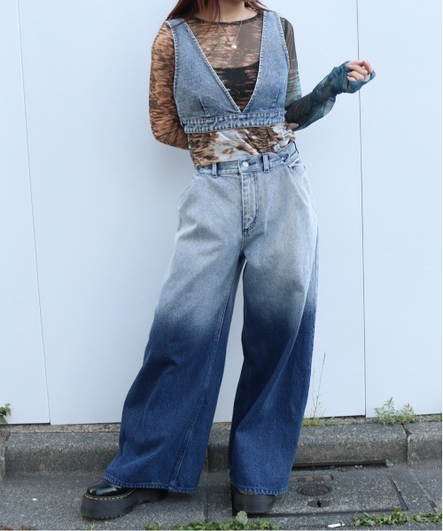 led.tokyo（レッドトウキョウ）の「【led.tokyo】デニムビスチェ（ベスト・レディース・グレー/ブルー・FREE）」の7枚目の写真