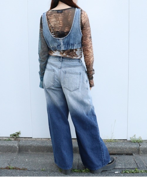 led.tokyo（レッドトウキョウ）の「【led.tokyo】デニムビスチェ（ベスト・レディース・グレー/ブルー・FREE）」の8枚目の写真
