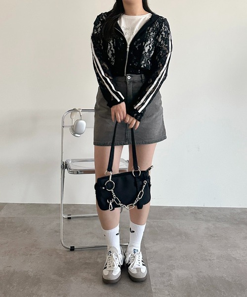 apres jour mignon(アプレジュールミニョン)の「ラインレースパーカー【ZOZOTOWN限定アイテム】(パーカー・レディース・ネイビー/ブラック/オフホワイト・X-LARGE/フリー)」の15枚目の写真