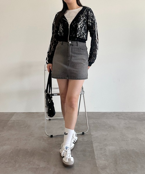 apres jour mignon(アプレジュールミニョン)の「ラインレースパーカー【ZOZOTOWN限定アイテム】(パーカー・レディース・ネイビー/ブラック/オフホワイト・X-LARGE/フリー)」の16枚目の写真