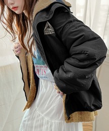 Java | 《Javaジャバコラボ》トレンドライクNO.1。2wayリバーシブルジップアップボアブルゾン(ブルゾン)