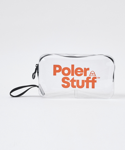 POLeR（ポーラー）の「【POLeR/ポーラー】PVC CLEAR POUCH M/クリア防水ポーチ（エコバッグ/サブバッグ・メンズ・オレンジ/クリア/ブラック/その他1・フリー）」の8枚目の写真