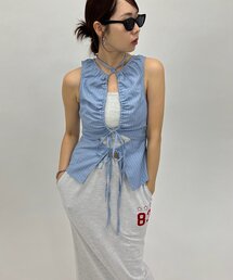 ギャザーコイルデザインジレ