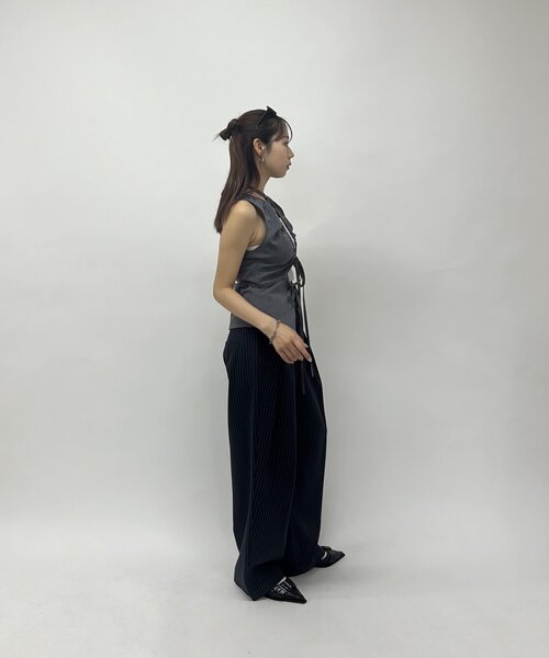 IENA ギャザーシャツ　デザインシャツ　ネイビー IENA ギャザーシャツ デザインシャツ ネイビー新 モデル