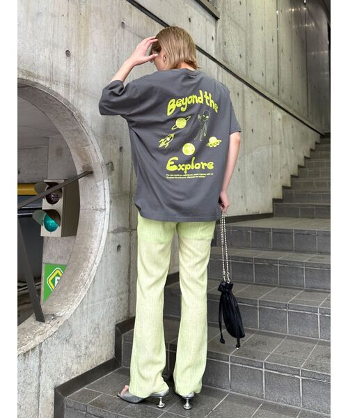 MURUA（ムルーア）の「プリーツイージーワイドパンツ（その他パンツ・レディース・ホワイト/ブラック/ライトグリーン・FREE）」の9枚目の写真