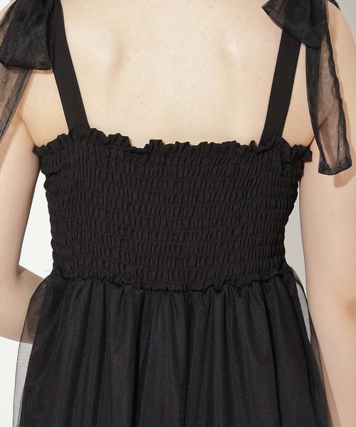 WILLSELECTION(ウィルセレクション)の「ショルダーリボンチュールティアードワンピース(ワンピース・レディース・ブラック/ダークブラウン/ラベンダー・FREE)」の19枚目の写真