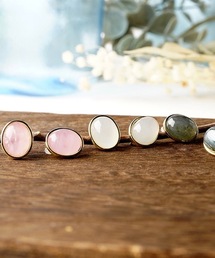 itam（アイタム）の「【itam】アイタム/ 天然石 NATURAL STONE オーバルカボション ブラス ノンホールピアス（イヤリング）」