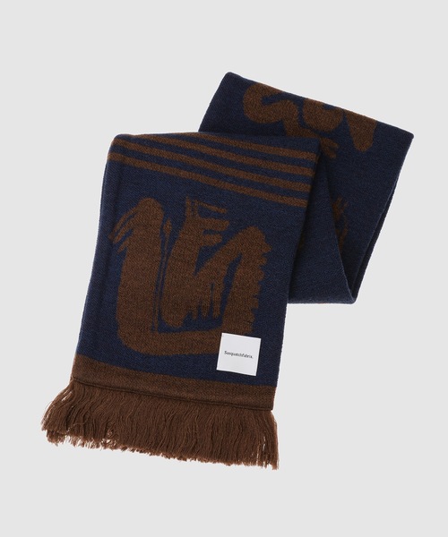 SASQUATCHfabrix.(サスクワァッチファブリックス)の「“EASTEND DRAGON FONT” GAME WOOL SCARF(マフラー・メンズ・ブラック/グリーン/ネイビー・FREE)」の3枚目の写真