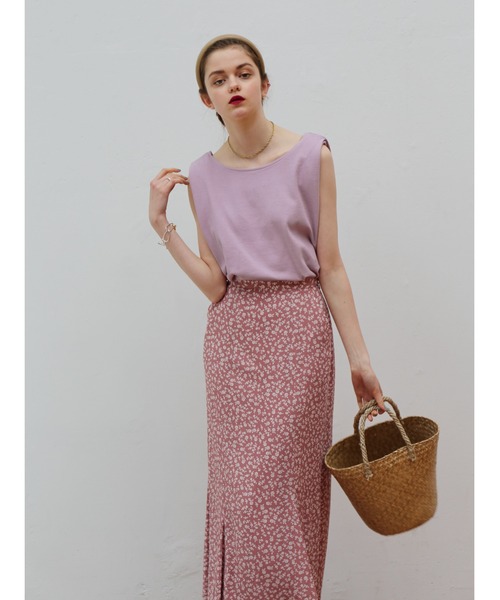 Katrin TOKYO（カトリーントーキョー）の「flower long skirt（スカート・レディース・ブルー/ブラウン系その他/スモークピンク/オレンジ/ブラウン/グリーン・FREE/XS）」の5枚目の写真