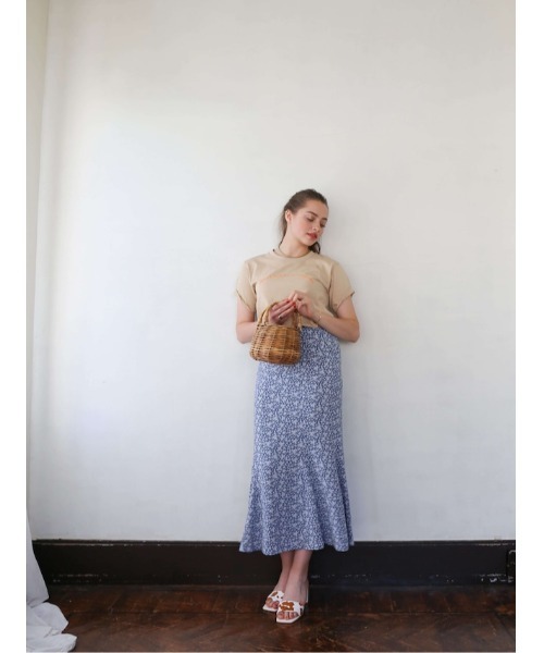 Katrin TOKYO（カトリーントーキョー）の「flower long skirt（スカート・レディース・ブルー/ブラウン系その他/スモークピンク/オレンジ/ブラウン/グリーン・FREE/XS）」の4枚目の写真