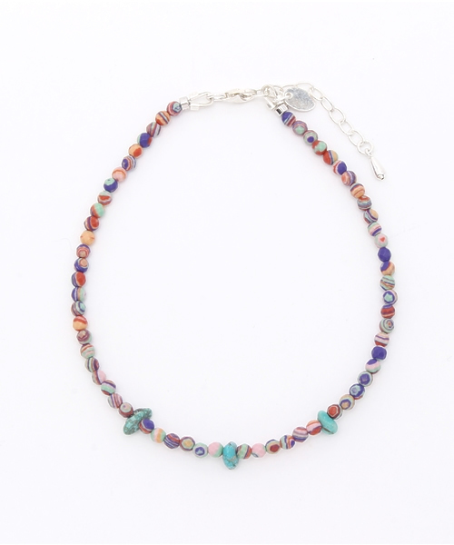 Esperanto（エスペラント）の「esperanto (エスペラント) /マーブルビーズ アンクレット（アンクレット・メンズ・ピンク系その他/ブルー/レッド/ブラック・ONE SIZE）」の4枚目の写真