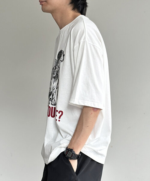 CPCM(シーピーシーエム)の「DOGイラストT(Tシャツ/カットソー・レディース・ホワイト系その他2/ホワイト/ホワイト系その他・MEDIUM/LARGE)」の5枚目の写真