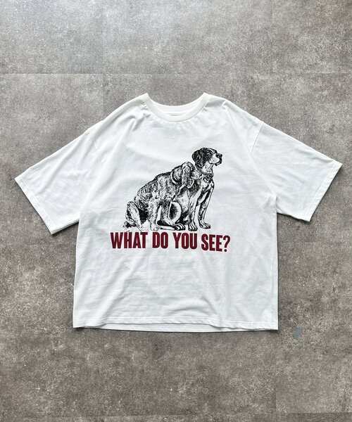 CPCM(シーピーシーエム)の「DOGイラストT(Tシャツ/カットソー・レディース・ホワイト系その他2/ホワイト/ホワイト系その他・MEDIUM/LARGE)」の8枚目の写真