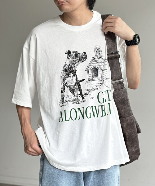 CPCM(シーピーシーエム)の「DOGイラストT(Tシャツ/カットソー・レディース・ホワイト系その他2/ホワイト/ホワイト系その他・MEDIUM/LARGE)」の13枚目の写真