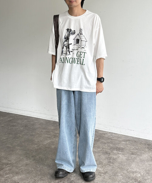 CPCM(シーピーシーエム)の「DOGイラストT(Tシャツ/カットソー・レディース・ホワイト系その他2/ホワイト/ホワイト系その他・MEDIUM/LARGE)」の14枚目の写真