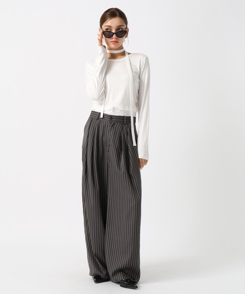 FOREVER 21(フォーエバー トゥエンティーワン)の「【2024FW】ボウタイシャーリングロングスリーブ(Tシャツ/カットソー・レディース・グレー/レッド/ブラック/ホワイト・SMALL/MEDIUM)」の12枚目の写真