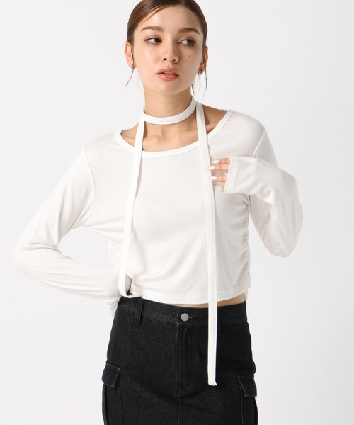 FOREVER 21(フォーエバー トゥエンティーワン)の「【2024FW】ボウタイシャーリングロングスリーブ(Tシャツ/カットソー・レディース・グレー/レッド/ブラック/ホワイト・SMALL/MEDIUM)」の17枚目の写真