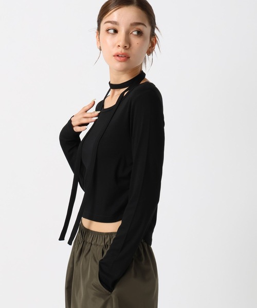 FOREVER 21(フォーエバー トゥエンティーワン)の「【2024FW】ボウタイシャーリングロングスリーブ(Tシャツ/カットソー・レディース・グレー/レッド/ブラック/ホワイト・SMALL/MEDIUM)」の21枚目の写真