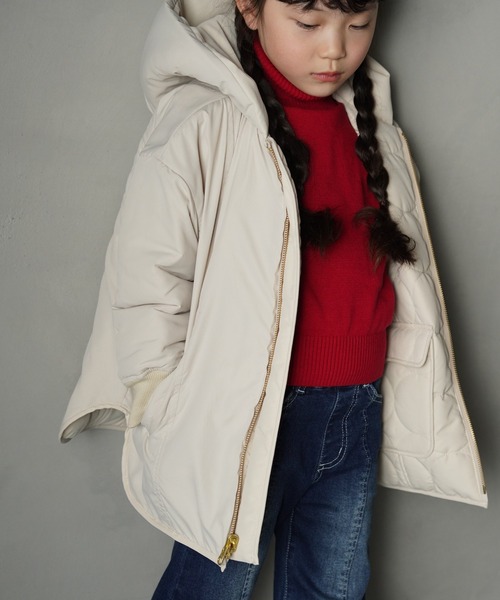 MAKE YOUR DAY（メイクユアデイ）の「リバーシブルキルトコート■80～140cm（その他アウター・キッズ・ブラック/アイボリー/カーキ・80/90/100/110/120/130/140）」の11枚目の写真