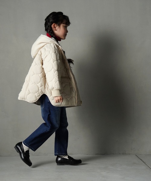 MAKE YOUR DAY（メイクユアデイ）の「リバーシブルキルトコート■80～140cm（その他アウター・キッズ・ブラック/アイボリー/カーキ・80/90/100/110/120/130/140）」の10枚目の写真