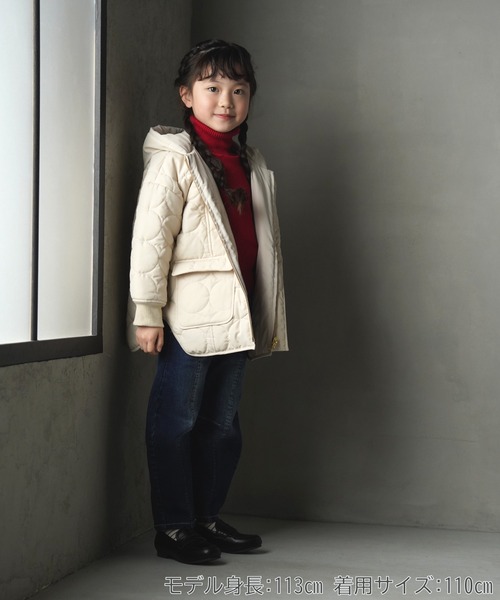 MAKE YOUR DAY（メイクユアデイ）の「リバーシブルキルトコート■80～140cm（その他アウター・キッズ・ブラック/アイボリー/カーキ・80/90/100/110/120/130/140）」の9枚目の写真