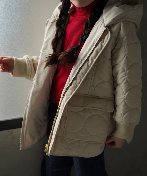 MAKE YOUR DAY（メイクユアデイ）の「リバーシブルキルトコート■80～140cm（その他アウター・キッズ・ブラック/アイボリー/カーキ・80/90/100/110/120/130/140）」の7枚目の写真