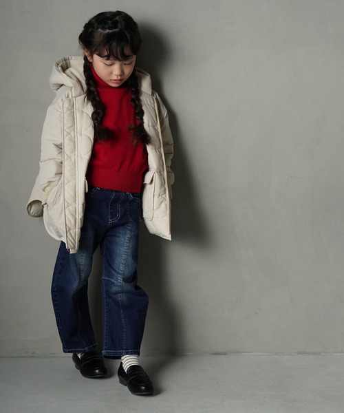 MAKE YOUR DAY（メイクユアデイ）の「リバーシブルキルトコート■80～140cm（その他アウター・キッズ・ブラック/アイボリー/カーキ・80/90/100/110/120/130/140）」の14枚目の写真