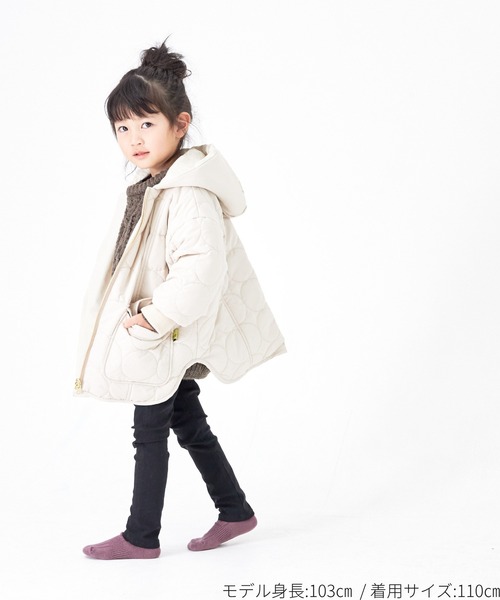 MAKE YOUR DAY（メイクユアデイ）の「リバーシブルキルトコート■80～140cm（その他アウター・キッズ・ブラック/アイボリー/カーキ・80/90/100/110/120/130/140）」の16枚目の写真