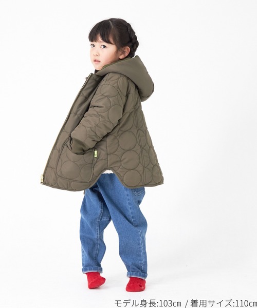 MAKE YOUR DAY（メイクユアデイ）の「リバーシブルキルトコート■80～140cm（その他アウター・キッズ・ブラック/アイボリー/カーキ・80/90/100/110/120/130/140）」の21枚目の写真