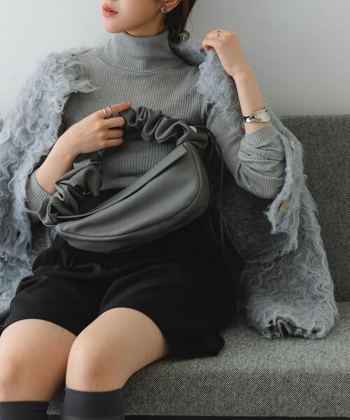 RODE SKO(ロデスコ)の「ギャザーハンドルバッグ(ハンドバッグ・レディース・シルバー/グレー/ブラック・ONE)」の3枚目の写真