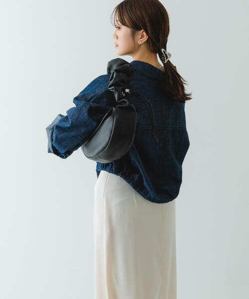 RODE SKO(ロデスコ)の「ギャザーハンドルバッグ(ハンドバッグ・レディース・シルバー/グレー/ブラック・ONE)」の9枚目の写真