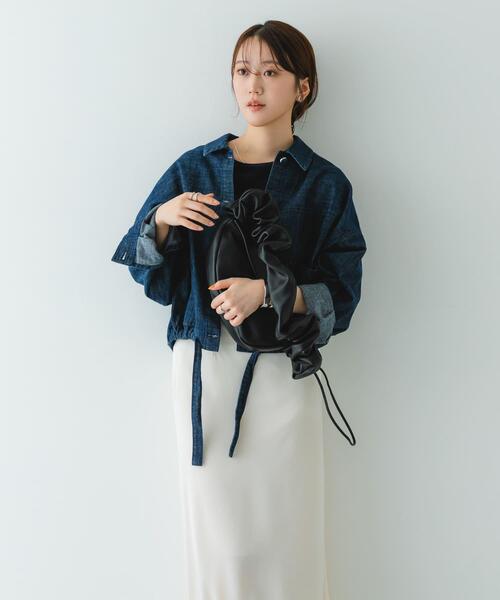 RODE SKO(ロデスコ)の「ギャザーハンドルバッグ(ハンドバッグ・レディース・シルバー/グレー/ブラック・ONE)」の14枚目の写真