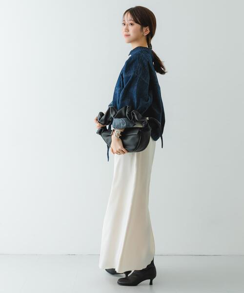 RODE SKO(ロデスコ)の「ギャザーハンドルバッグ(ハンドバッグ・レディース・シルバー/グレー/ブラック・ONE)」の16枚目の写真