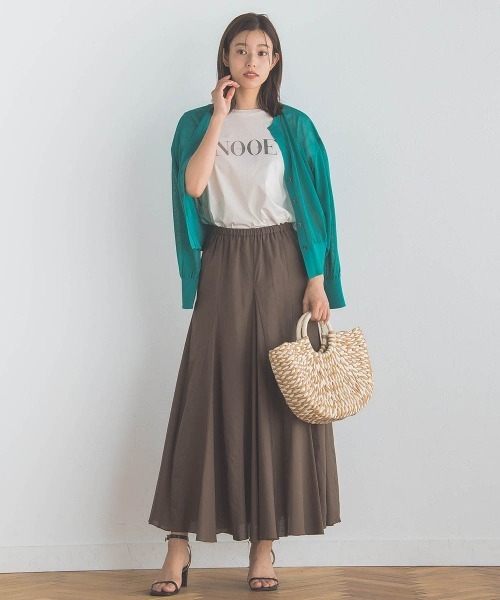 Droite lautreamont(ドロワットロートレアモン)の「キーネックシアーカーディガン≪手洗い可能≫(カーディガン/ボレロ・レディース・チャコールグレー/ベージュ/グリーン・M)」の13枚目の写真