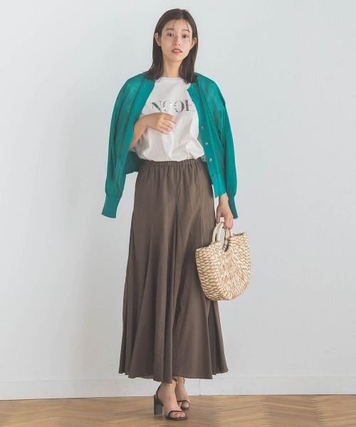 Droite lautreamont(ドロワットロートレアモン)の「キーネックシアーカーディガン≪手洗い可能≫(カーディガン/ボレロ・レディース・チャコールグレー/ベージュ/グリーン・M)」の15枚目の写真