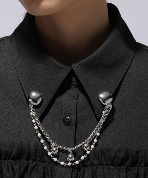 HARE（ハレ）の「デザインラペルクリップ(HARE)（ブローチ/コサージュ・レディース・シルバー/ブラック/シルバー系その他・FREE）」の6枚目の写真