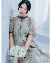 【Cupid Heart】結婚式用!フラワーエンブロイダリードレス