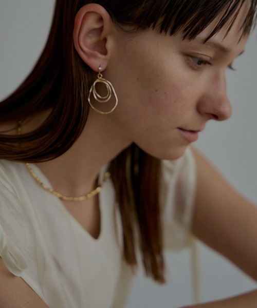 Overlap hoop pierce（ピアス（両耳用））｜LE'RURE（リルアー） 5,544円