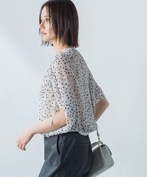 LAUTREAMONT（ロートレアモン）の「楊柳ドットプリントブラウス≪洗濯機で洗える≫（シャツ/ブラウス・レディース）」